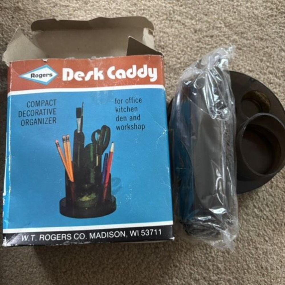 Rogers Desk Caddy Vintage Desk Organizer Made In USA In Box